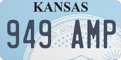 KS license plate 949AMP