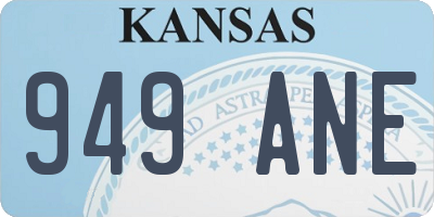 KS license plate 949ANE