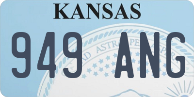 KS license plate 949ANG