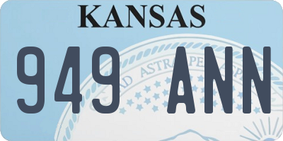 KS license plate 949ANN