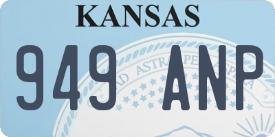 KS license plate 949ANP