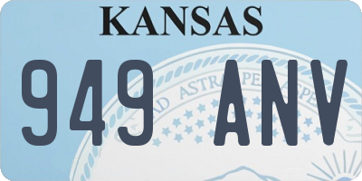 KS license plate 949ANV
