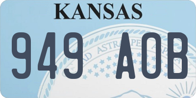 KS license plate 949AOB