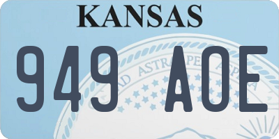 KS license plate 949AOE