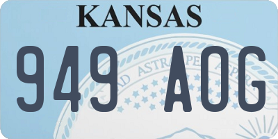 KS license plate 949AOG