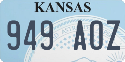 KS license plate 949AOZ