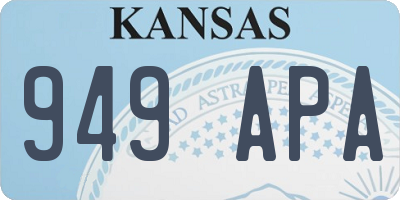 KS license plate 949APA