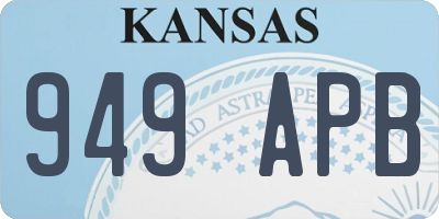 KS license plate 949APB