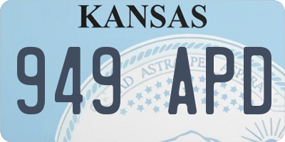 KS license plate 949APD