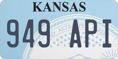 KS license plate 949API