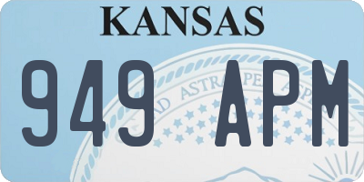 KS license plate 949APM