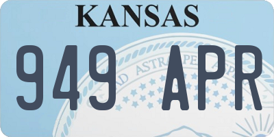 KS license plate 949APR