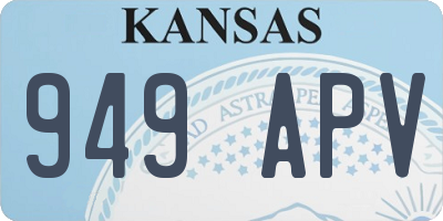 KS license plate 949APV