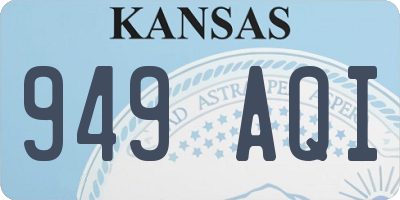 KS license plate 949AQI