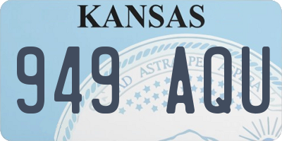 KS license plate 949AQU