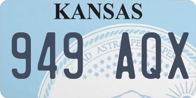 KS license plate 949AQX