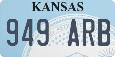 KS license plate 949ARB