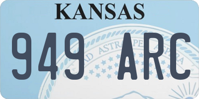 KS license plate 949ARC
