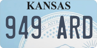 KS license plate 949ARD