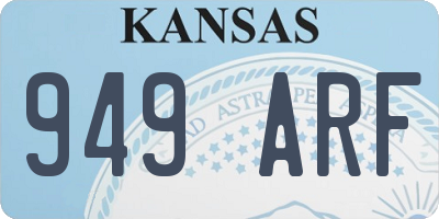 KS license plate 949ARF