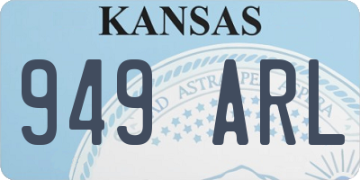 KS license plate 949ARL