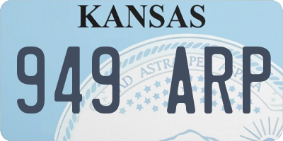 KS license plate 949ARP