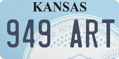 KS license plate 949ART