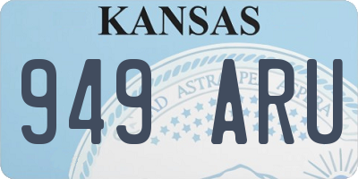 KS license plate 949ARU