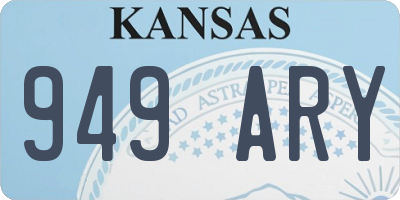 KS license plate 949ARY