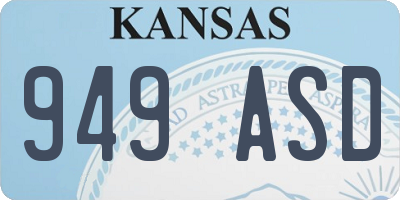 KS license plate 949ASD