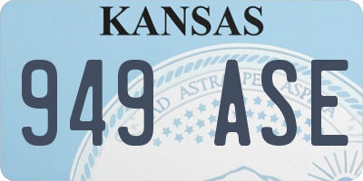 KS license plate 949ASE