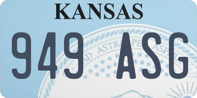KS license plate 949ASG