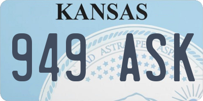 KS license plate 949ASK