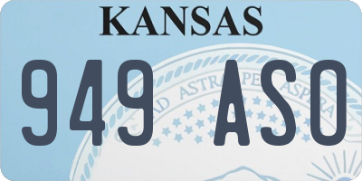 KS license plate 949ASO