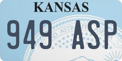 KS license plate 949ASP