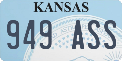 KS license plate 949ASS