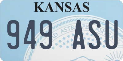 KS license plate 949ASU