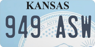 KS license plate 949ASW