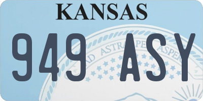 KS license plate 949ASY
