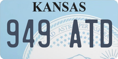 KS license plate 949ATD