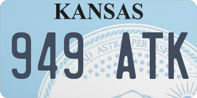 KS license plate 949ATK