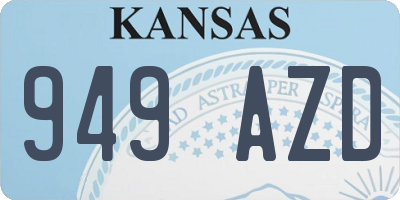 KS license plate 949AZD