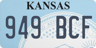 KS license plate 949BCF