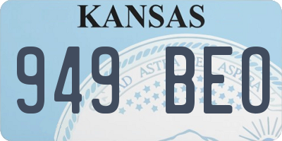 KS license plate 949BEO