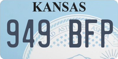 KS license plate 949BFP