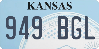 KS license plate 949BGL