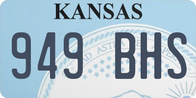 KS license plate 949BHS