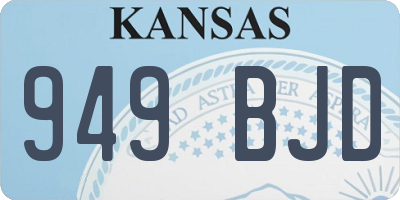 KS license plate 949BJD