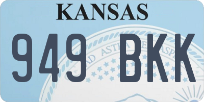 KS license plate 949BKK