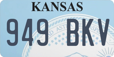 KS license plate 949BKV
